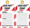 NMC LOTAG21-TAGS, LOCKOUT, LOCKOUT POINT. . ., 6X3, UNRIP VINYL (PAK OF 10)
