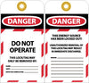 NMC LOTAG36-25-TAG, DANGER, DO NOT OPERATE, 6X3, UNRIP VINYL (PAK OF 25)