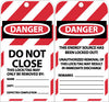 NMC LOTAG39-TAGS, DO NOT CLOSE, 6X3, UNRIP VINYL 10/PACK (PAK OF 10)