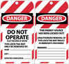 NMC LOTAG40-TAGS, DO NOT OPERATE ELECTRICIANS AT WORK, 6X3, UNRIP VINYL (PAK OF 10)