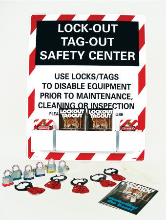NMC LOTO1-LOCKOUT STATION, EQUIPPED, 30 X 24, HIGH IMPACK POLYSTYRENE (1 EACH)