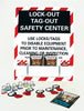 NMC LOTO1-LOCKOUT STATION, EQUIPPED, 30 X 24, HIGH IMPACK POLYSTYRENE (1 EACH)