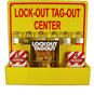 NMC LOTO3-LOCK-OUT TAG-OUT CENTER WITH 1 PACK OF LOTAG 1 AND 1 HANDBOOK, 16 X 16,  YELLOW ACRYLIC,   LOCKS SOLD SEPARATELY (1 EACH)