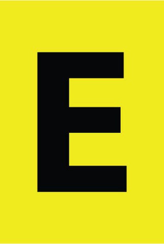 NMC LPS7E-LETTER CARD, 4'' E (5 LETTERS/CARD), PS CLOTH (1 EACH)