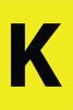 NMC LPS6K-LETTER CARD, 3'' K (6 LETTERS/CARD), PS CLOTH (1 EACH)