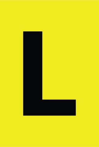 NMC LPS7L-LETTER CARD, 4'' L (5 LETTERS/CARD), PS CLOTH (1 EACH)
