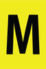 NMC LPS7M-LETTER CARD, 4'' M (5 LETTERS/CARD), PS CLOTH (1 EACH)