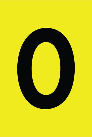 NMC LPS4O-LETTER CARD, 1'' O (10 LETTERS/CARD), PS CLOTH (1 EACH)