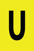 NMC LPS7U-LETTER CARD, 4'' U (5 LETTERS/CARD), PS CLOTH (1 EACH)