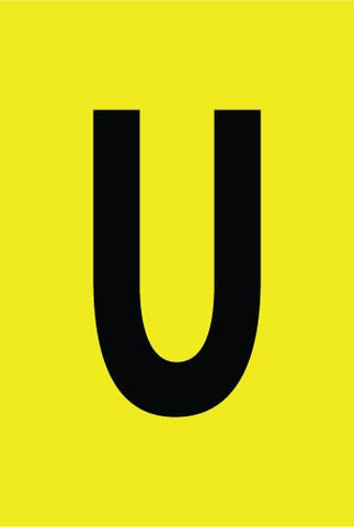 NMC LPS6U-LETTER CARD, 3'' U (6 LETTERS/CARD), PS CLOTH (1 EACH)