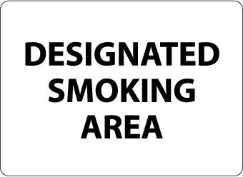 NMC M102RB-DESIGNATED SMOKING AREA, 10X14, RIGID PLASTIC (1 EACH)