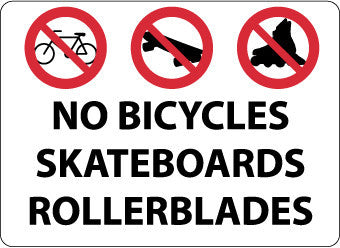 NMC M106RC-NO BICYCLES SKATEBOARDS ROLLERBLADES, GRAPHIC, 14X20, RIGID PLASTIC (1 EACH)