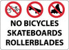 NMC M106RC-NO BICYCLES SKATEBOARDS ROLLERBLADES, GRAPHIC, 14X20, RIGID PLASTIC (1 EACH)