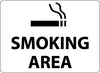 NMC M114RB-SMOKING AREA, GRAPHIC, 10X14, RIGID PLASTIC (1 EACH)