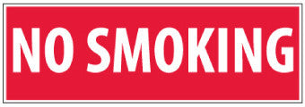 NMC M11R-NO SMOKING, 4X12, RIGID PLASTIC (1 EACH)
