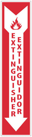 NMC M126P-FIRE EXTINGUISHER BILINGUAL, 18X4, PS VINYL (1 EACH)