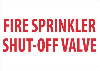 NMC M160PB-FIRE, SPRINKLER SHUT OFF VALVE, 10X14, PS VINYL (1 EACH)