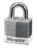 Master Lock 3INKWHT White 1 9/16" W Laminated Steel Lockout Pin Tumbler Padlock With 9/32" X 3/4" Shackle And Key Number Ink Stamped On Bottom Of Lock (Keyed Differently)  (1/EA)