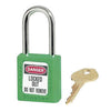 Master Lock 410GRN Green 1 1/2" X 1 3/4" Zenex Thermoplastic Lightweight Safety Lockout Padlock With 1/4" X 1 1/2" Shackle (6 Locks Per Set, Keyed Differently)  (1/EA)