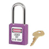 Master Lock 410PRP Purple 1 1/2" X 1 3/4" Zenex Thermoplastic Lightweight Safety Lockout Padlock With 1/4" X 1 1/2" Shackle, 410 Key (6 Locks Per Set, Keyed Differently)  (6/EA)