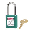 Master Lock 410TEAL Teal 1 1/2" X 1 3/4" Zenex Thermoplastic Lightweight Safety Lockout Padlock With 1/4" X 1 1/2" Shackle (6 Locks Per Set, Keyed Differently)  (6/EA)
