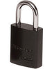 Master Lock 6835BLK Black 1 9/16" X 1 15/16" High-Visibility Aluminum Safety Lockout Padlock With 1/4" X 1" Shackle (6 Locks Per Set, Keyed Differently)  (6/EA)