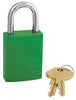 Master Lock 6835GRN Green 1 9/16" X 1 15/16" High-Visibility Aluminum Safety Lockout Padlock With 1/4" X 1" Shackle (6 Locks Per Set, Keyed Differently)  (1/EA)