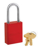 Master Lock 6835RED Red 1 9/16" X 1 15/16" High-Visibility Aluminum Safety Lockout Padlock With 1 1/16" Shackle (6 Locks Per Set, Keyed Differently)  (1/EA)