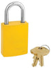 Master Lock 6835YLW Yellow 1 9/16" X 1 15/16" High-Visibility Aluminum Safety Lockout Padlock With 1 1/16" Shackle (6 Locks Per Set, Keyed Differently)  (6/EA)