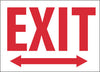 NMC M214PB-EXIT WITH DOUBLE ARROW, 10X14, PS VINYL (1 EACH)