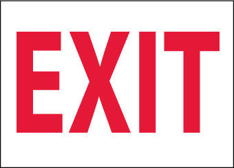NMC M24PB-EXIT, 10X14, PS VINYL (1 EACH)