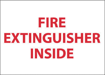 NMC M28PP-FIRE EXTINGUISHER INSIDE, 3X5, PS VINYL (1 EACH)