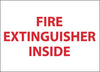 NMC M28PP-FIRE EXTINGUISHER INSIDE, 3X5, PS VINYL (1 EACH)