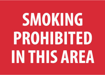 NMC M317RB-SMOKING PROHIBITED IN THIS AREA, 10X14, RIGID PLASTIC (1 EACH)