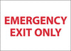NMC M34P-EMERGENCY EXIT ONLY, 7X10, PS VINYL (1 EACH)