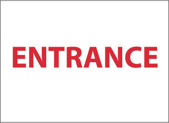 NMC M350PB-ENTRANCE, 10X14, PS VINYL (1 EACH)