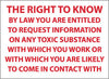 NMC M362PB-THE RIGHT TO KNOW BY LAW YOU ARE ENTITLED.., 10X14, PS VINYL (1 EACH)