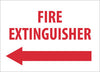 NMC M419RB-FIRE EXTINGUISHER (WITH LEFT ARROW), 10X14, RIGID PLASTIC (1 EACH)