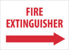 NMC M420RB-FIRE EXTINGUISHER (WITH RIGHT ARROW), 10X14, RIGID PLASTIC (1 EACH)