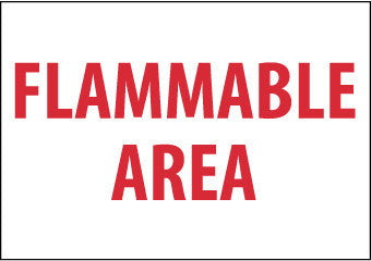NMC M426R-FLAMMABLE AREA, 7X10, RIGID PLASTIC (1 EACH)