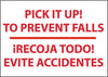 NMC M439PC-PICK IT UP! TO PREVENT FALLS RECOJA TODO (BILINGUAL), 14X20, PS VINYL (1 EACH)