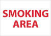 NMC M44RB-SMOKING AREA, 10X14, RIGID PLASTIC (1 EACH)