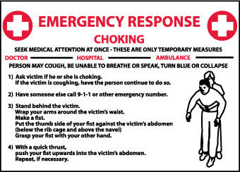 NMC M458RB-CHOKE EMERGENCY RESPONSE, 10X14, RIGID PLASTIC (1 EACH)