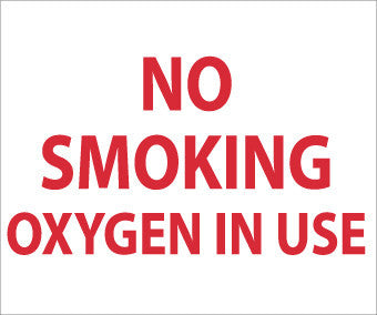 NMC M48P-NO SMOKING OXYGEN IN USE, 5X6, PS VINYL (1 EACH)