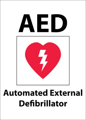 NMC M609RB-AED (WITH GRAPHIC), 10X14, RIGID PLASTIC (1 EACH)