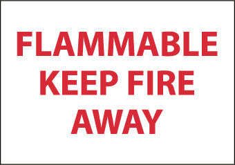 NMC M60RB-FLAMMABLE KEEP FIRE AWAY, 10X14, RIGID PLASTIC (1 EACH)