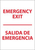 NMC M699RC-EMERGENCY EXIT BILINGUAL, 20X14, RIGID PLASTIC (1 EACH)