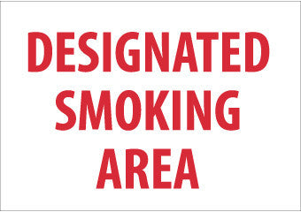 NMC M701PB-DESIGNATED SMOKING AREA, 10X14, PS VINYL (1 EACH)