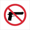 NMC M709R-NO FIREARMS (GRAPHIC ONLY), 8 X 8, RIGID PLASTIC (1 EACH)