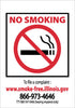 NMC M714R-ILLINOIS NO SMOKING (GRAPHIC), 10x7, RIGID PLASTIC (1 EACH)